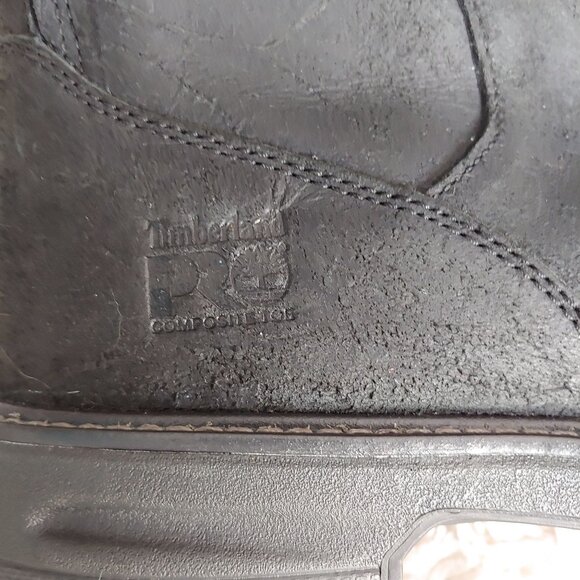 Timberland PRO Hightower Women's Black Leather Chelsea Bootie Boot 9.5 - Picture 8 of 11